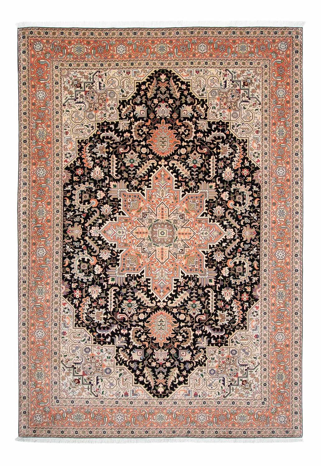 Persisk tæppe - Tabriz - Royal - 306 x 208 cm - mørkeblå