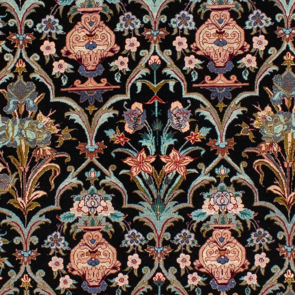 Persisk tæppe - Isfahan - Premium - 233 x 156 cm - mørkeblå