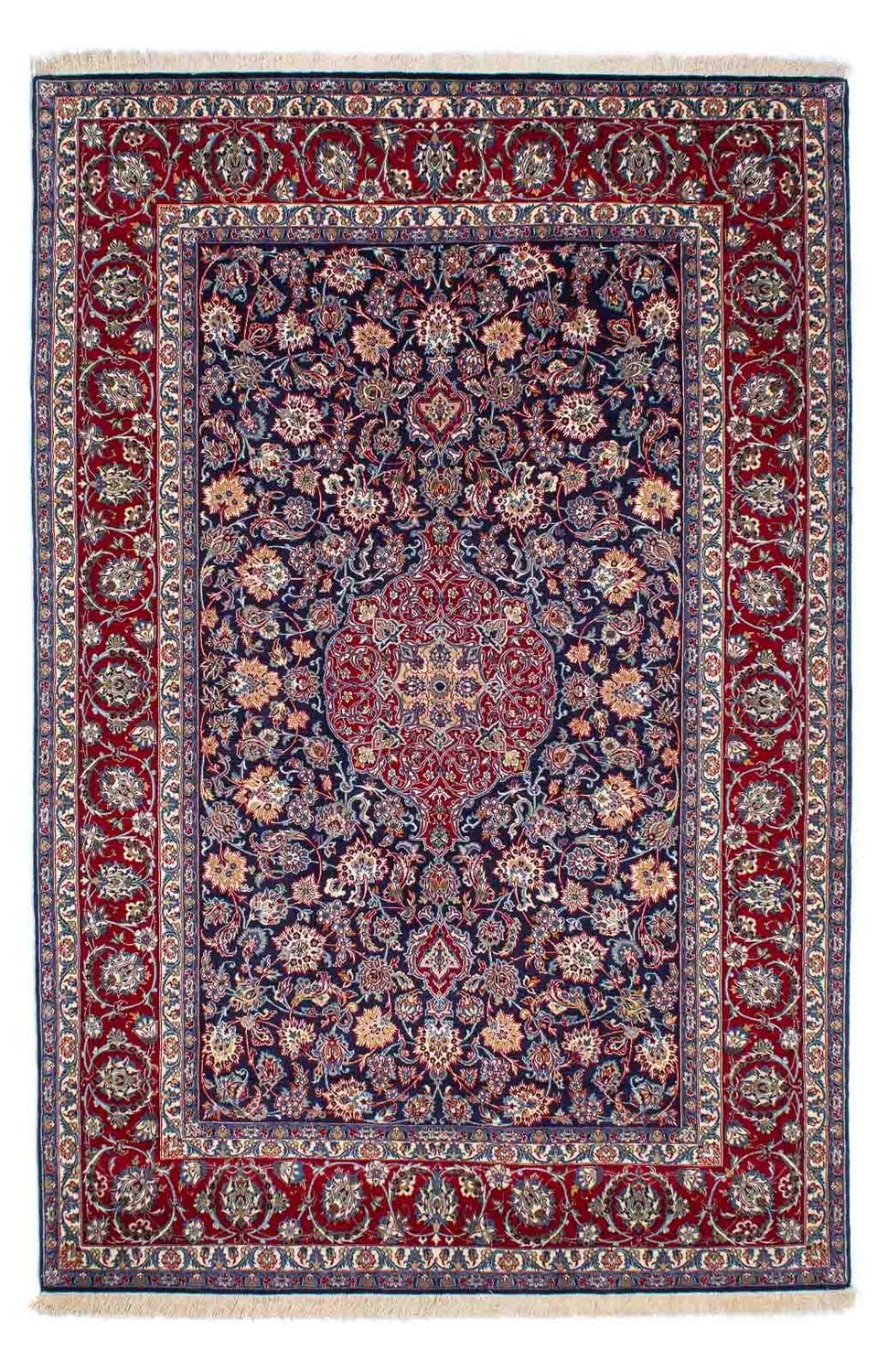 Persisk tæppe - Isfahan - Premium - 238 x 171 cm - mørkeblå