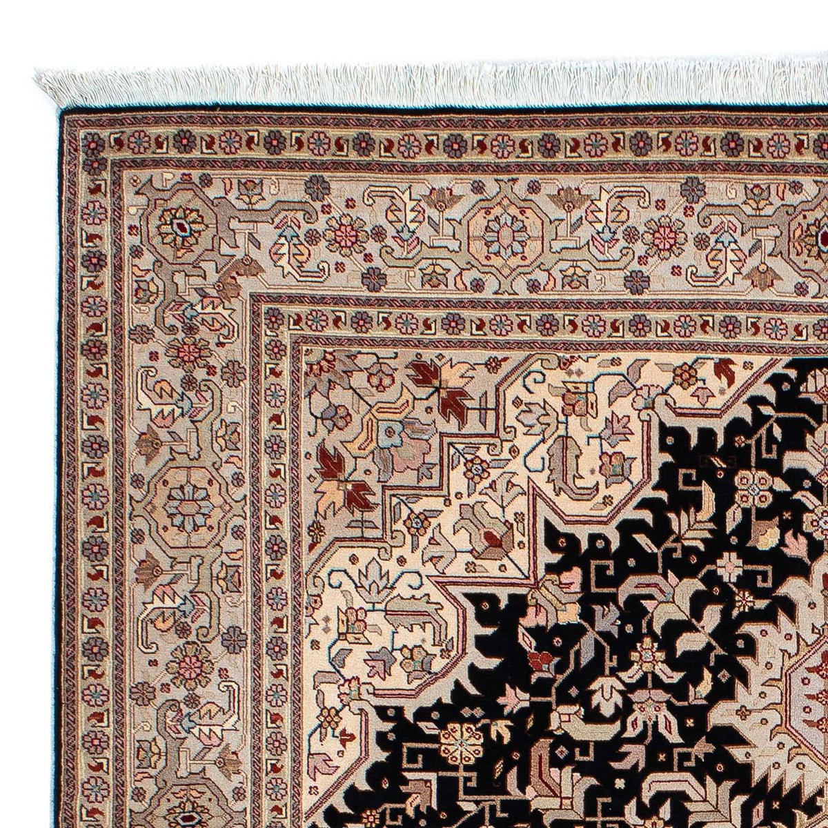 Persisk tæppe - Tabriz - Premium - 206 x 151 cm - mørkeblå