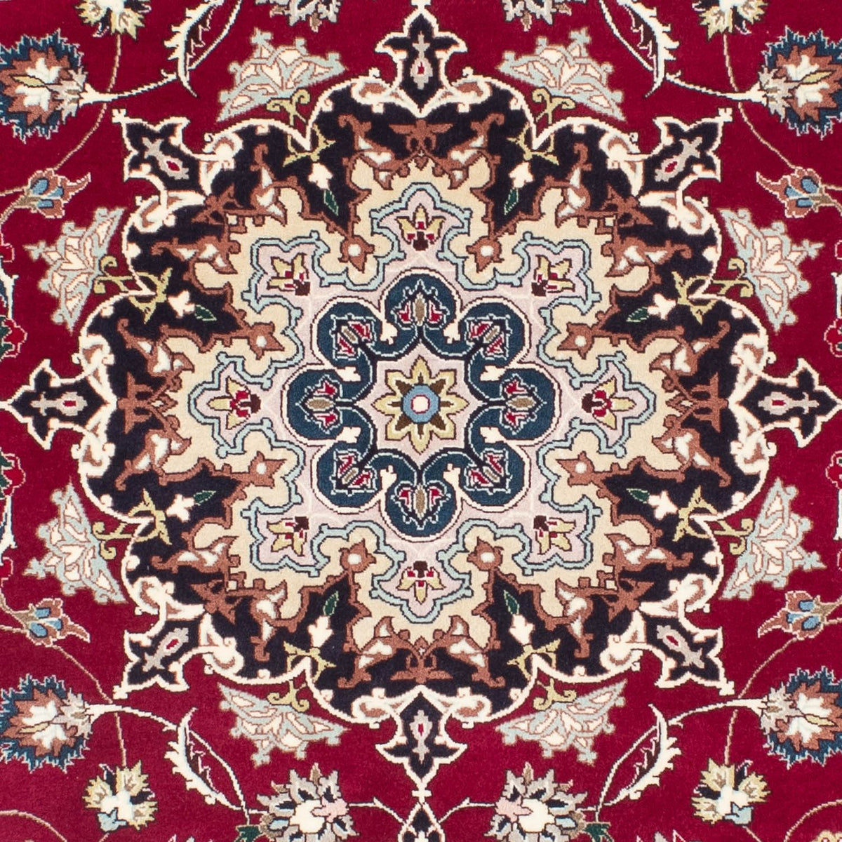 Persisk tæppe - Tabriz - Royal - 197 x 153 cm - mørkerød