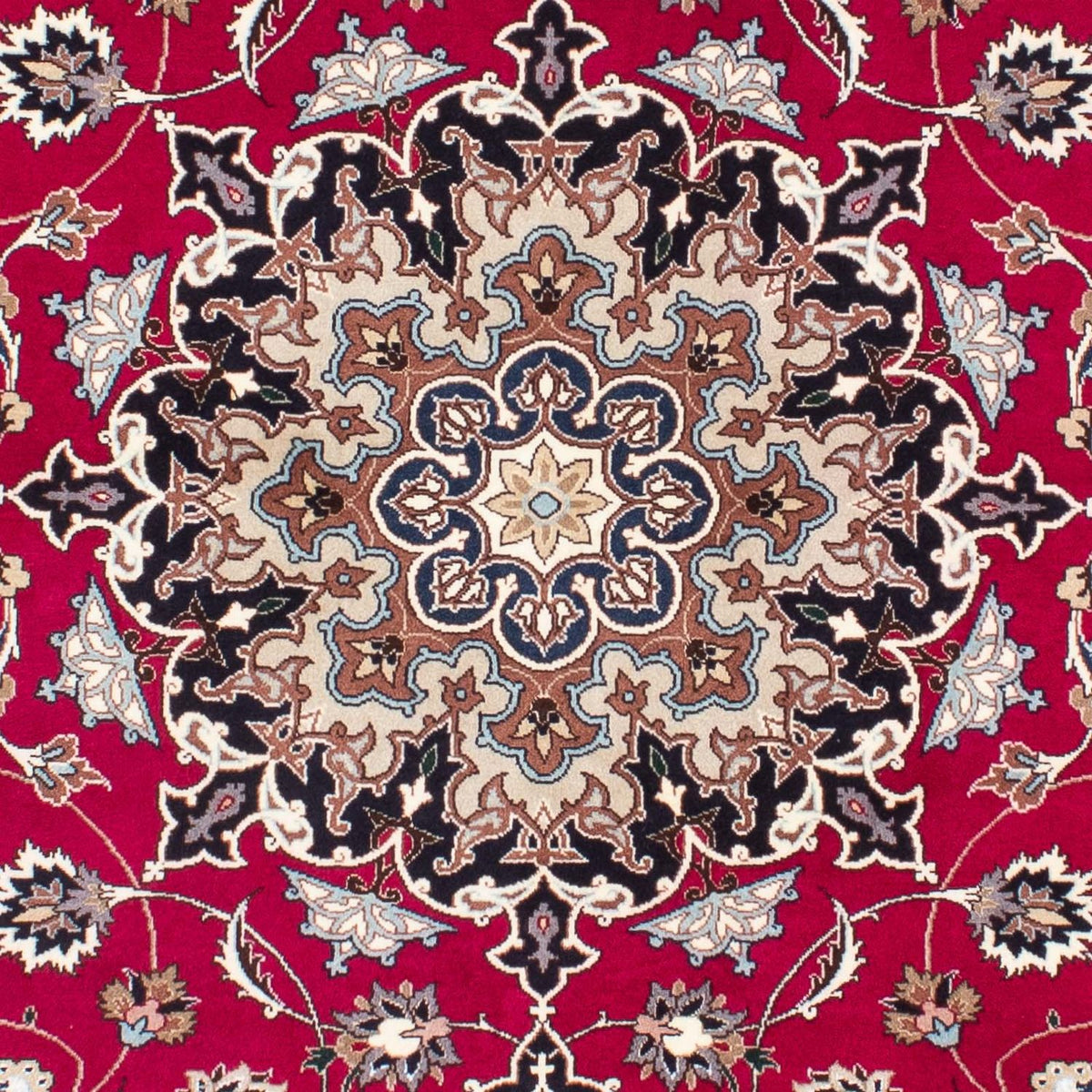 Persisk tæppe - Tabriz - Royal - 200 x 155 cm - mørkerød