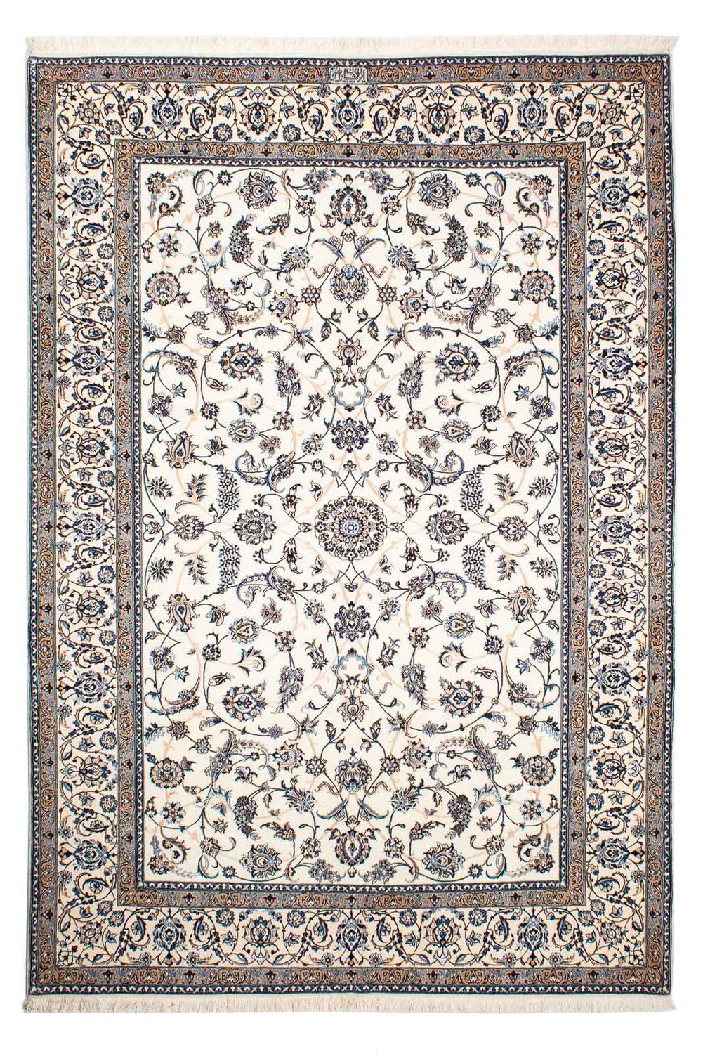 Persisk tæppe - Nain - Premium - 255 x 172 cm - beige
