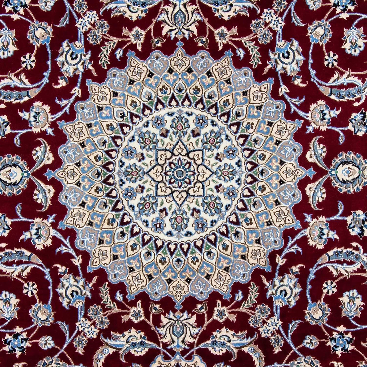 Persisk tæppe - Nain - Royal - 298 x 206 cm - mørkerød