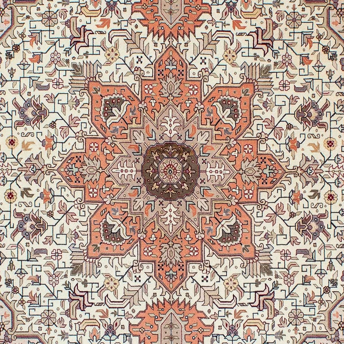 Persisk tæppe - Tabriz - Royal - 208 x 154 cm - beige