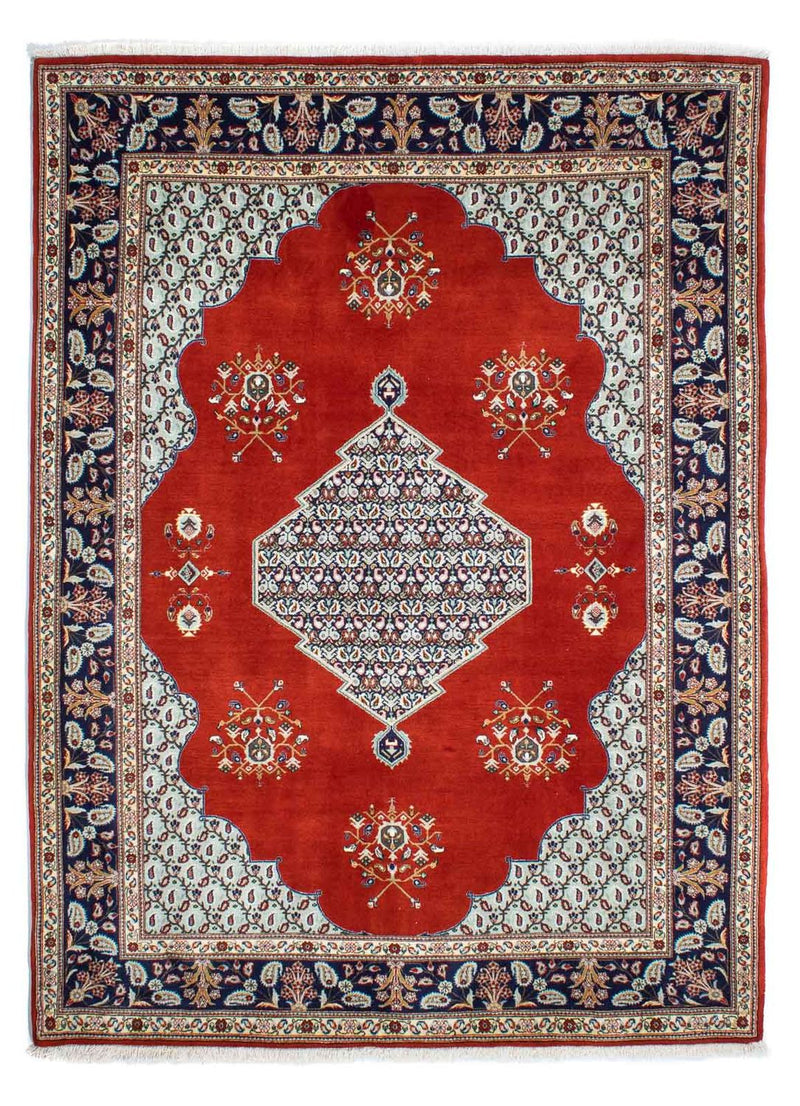 Persisk tæppe - Ghom - 243 x 179 cm - mørkerød