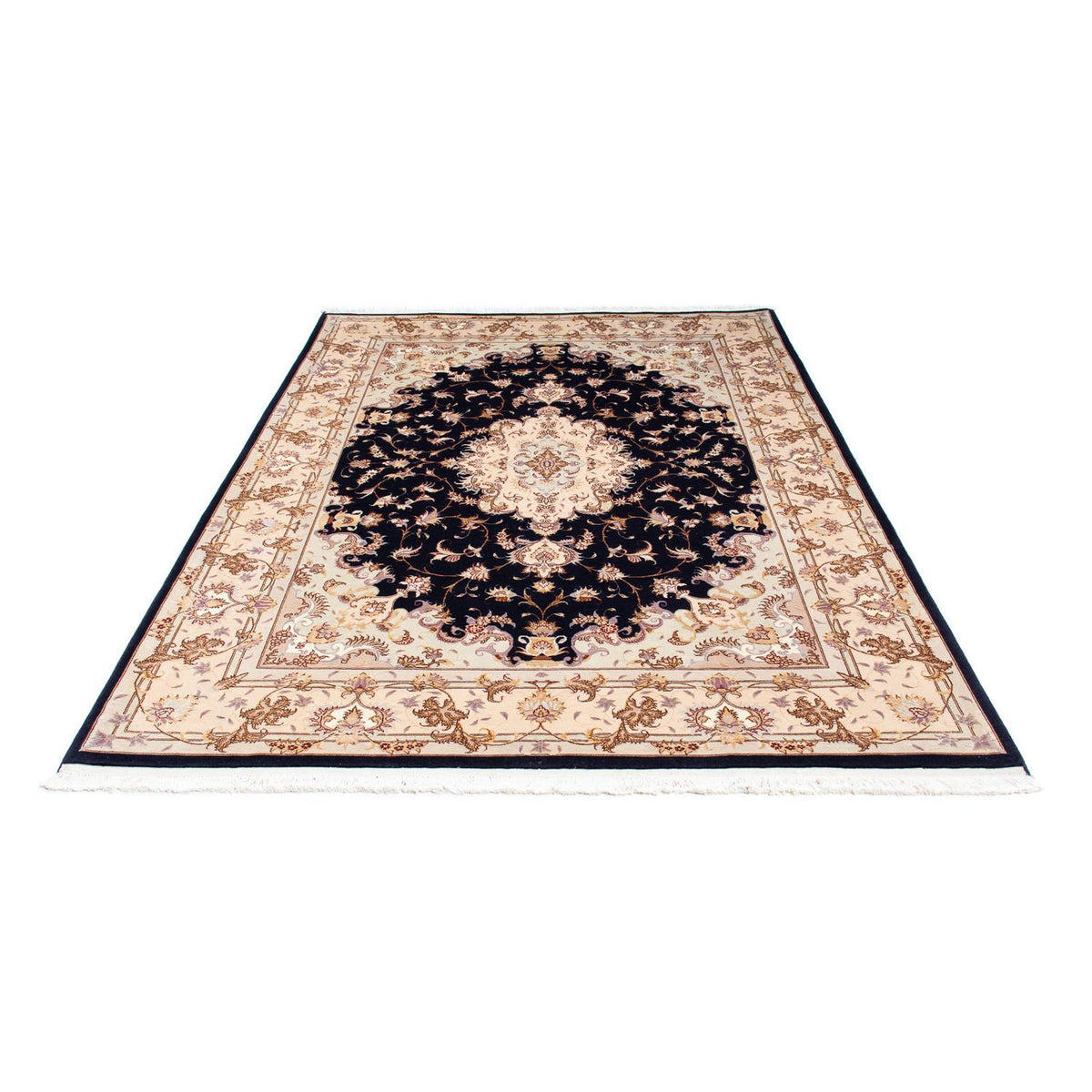 Persisk tæppe - Tabriz - Royal - 240 x 167 cm - mørkeblå