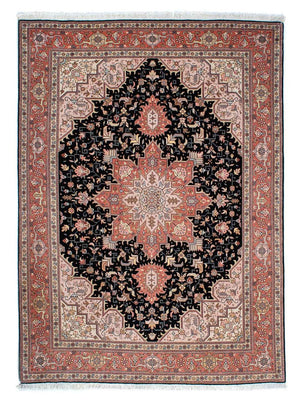 Persisk tæppe - Tabriz - Royal - 214 x 151 cm - mørkeblå