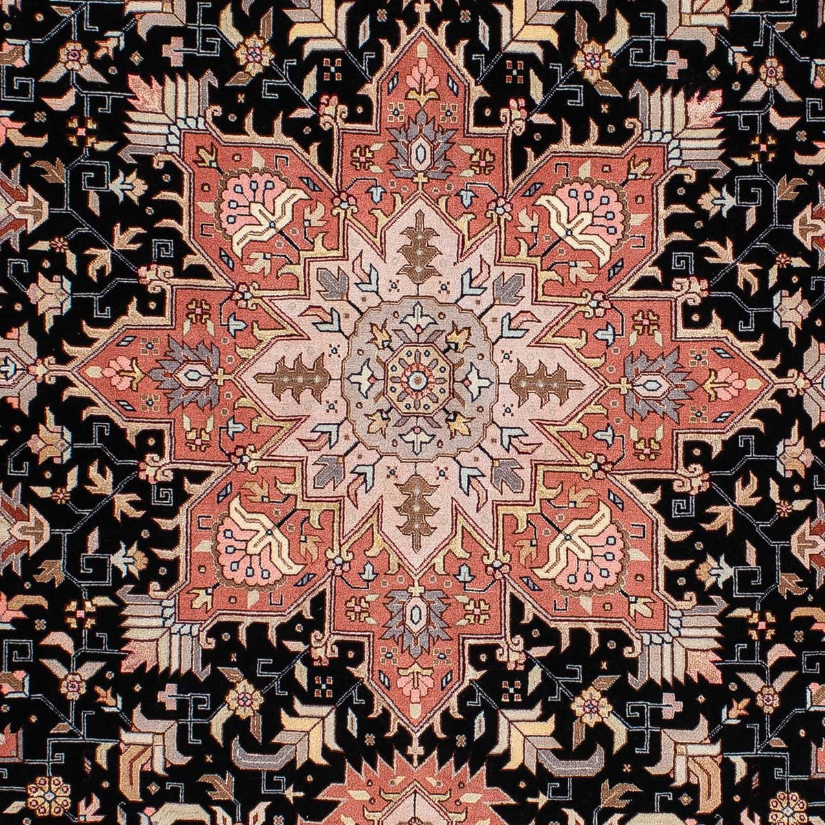 Persisk tæppe - Tabriz - Royal - 214 x 151 cm - mørkeblå