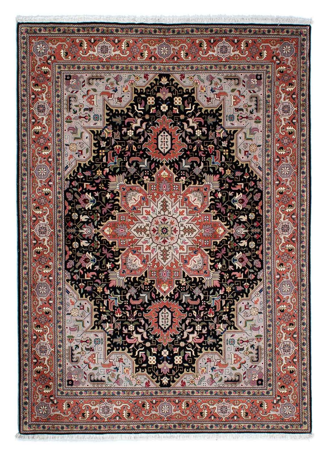 Persisk tæppe - Tabriz - Royal - 212 x 152 cm - mørkeblå