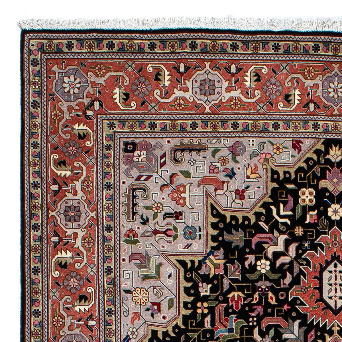 Persisk tæppe - Tabriz - Royal - 212 x 152 cm - mørkeblå