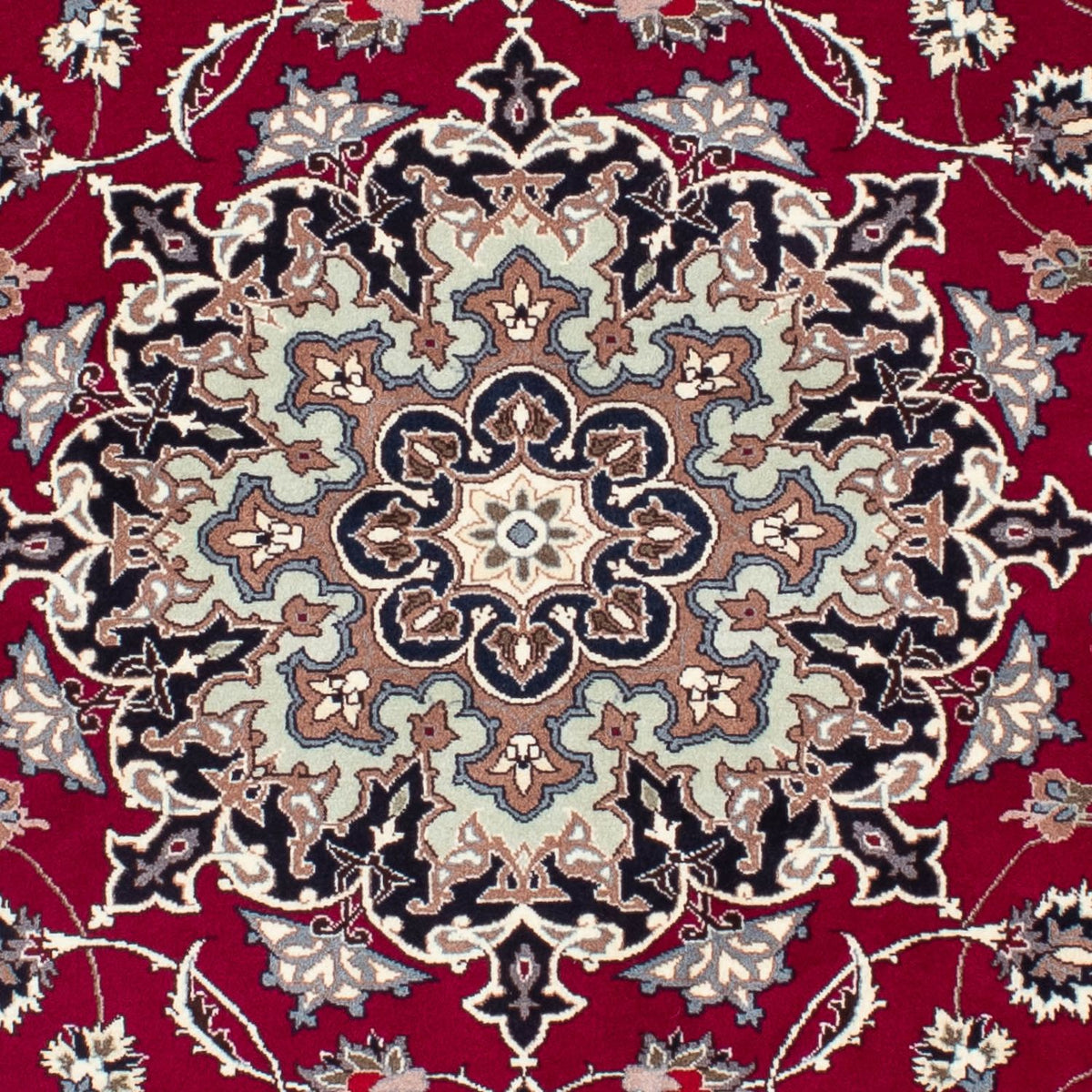 Persisk tæppe - Tabriz - Royal - 184 x 154 cm - mørkerød