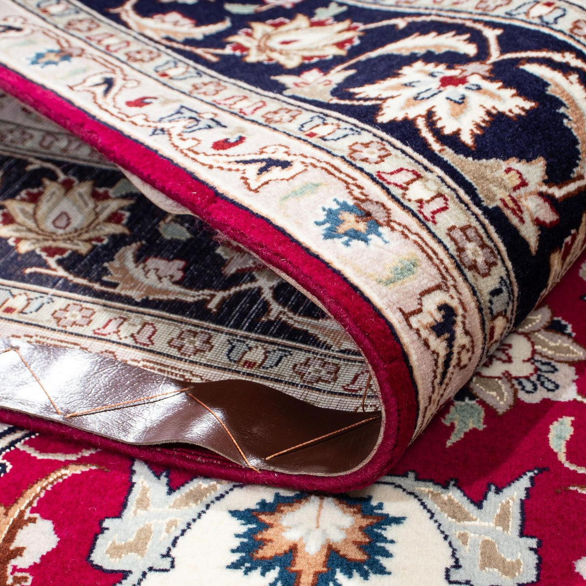 Persisk tæppe - Tabriz - Royal - 200 x 150 cm - mørkerød