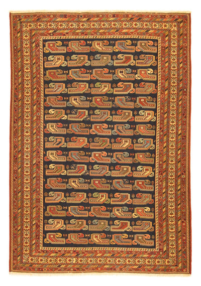 Afshar Sirjan Tæppe 194x283cm - Persisk tæppe - mørkeblå