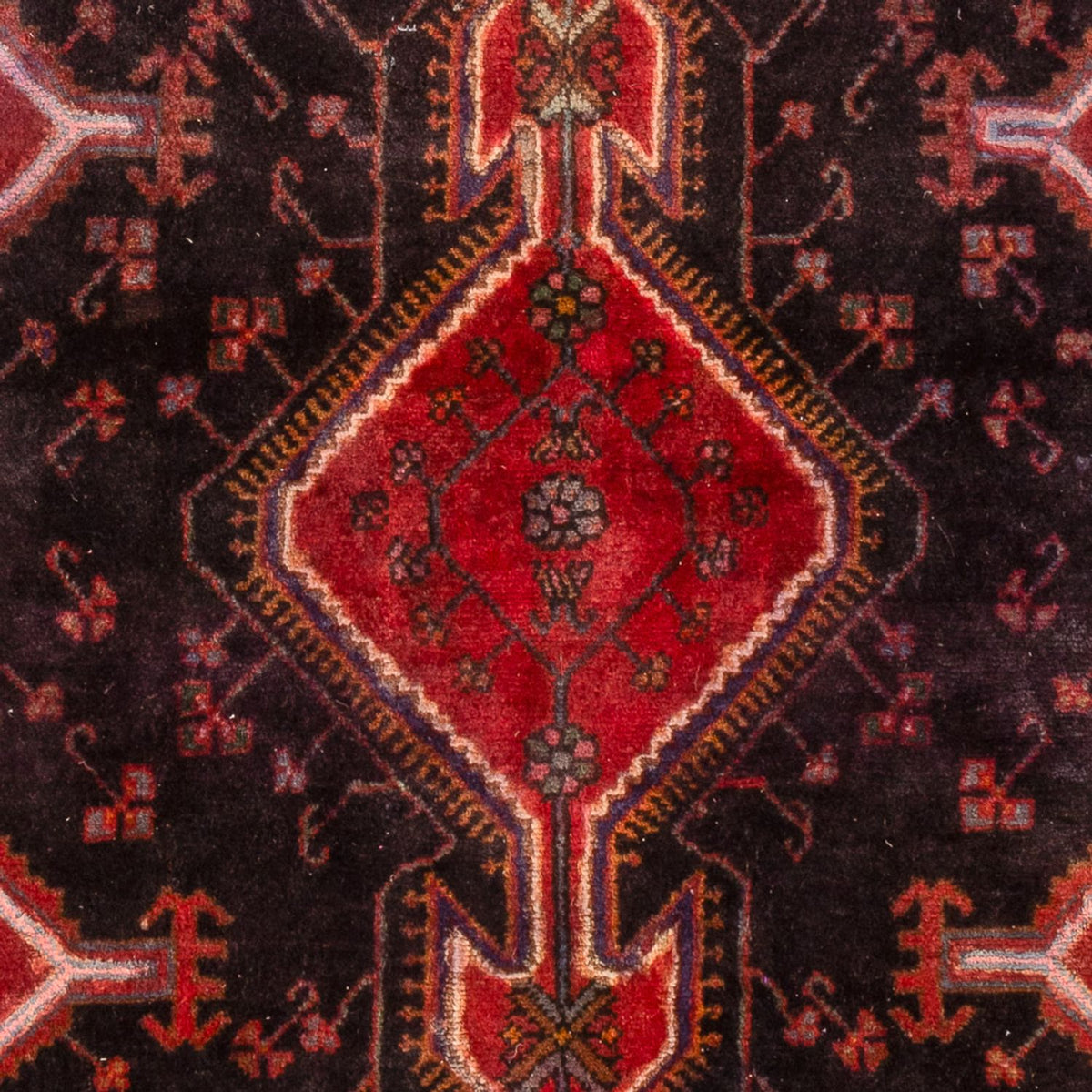Løber Persisk tæppe - Nomadisk - 197 x 77 cm - mørkerød