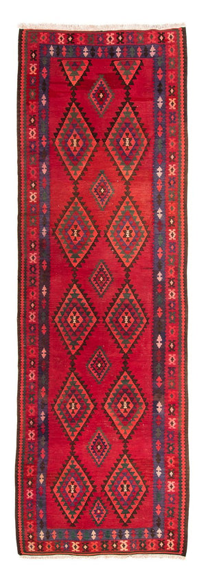 Løber Kelim-tæppe - gammelt - 325 x 118 cm - flerfarvet