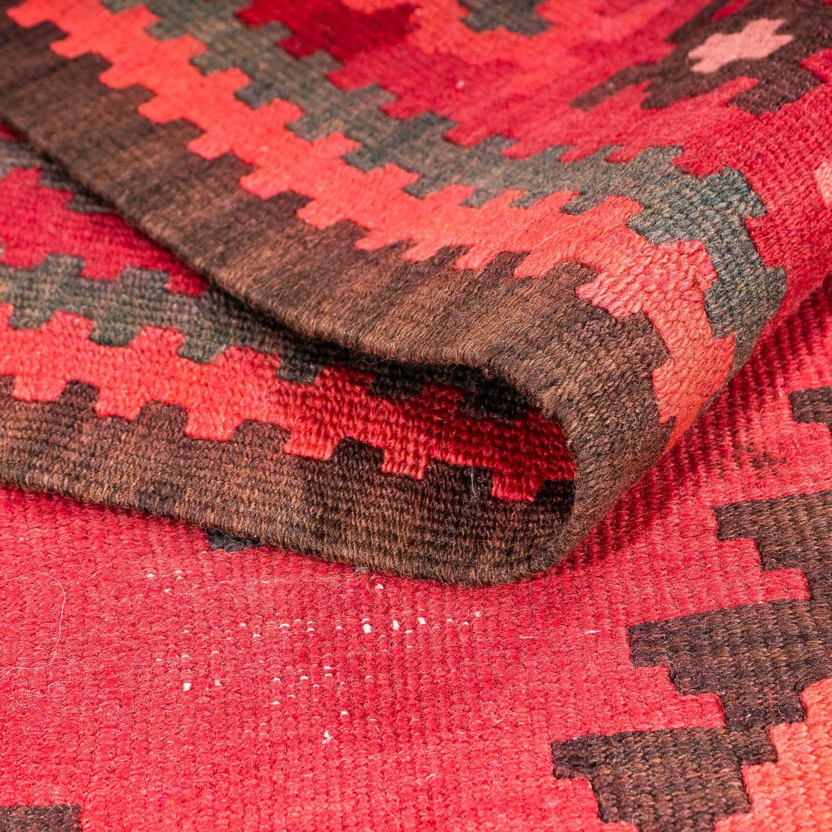 Løber Kelim-tæppe - gammelt - 325 x 118 cm - flerfarvet