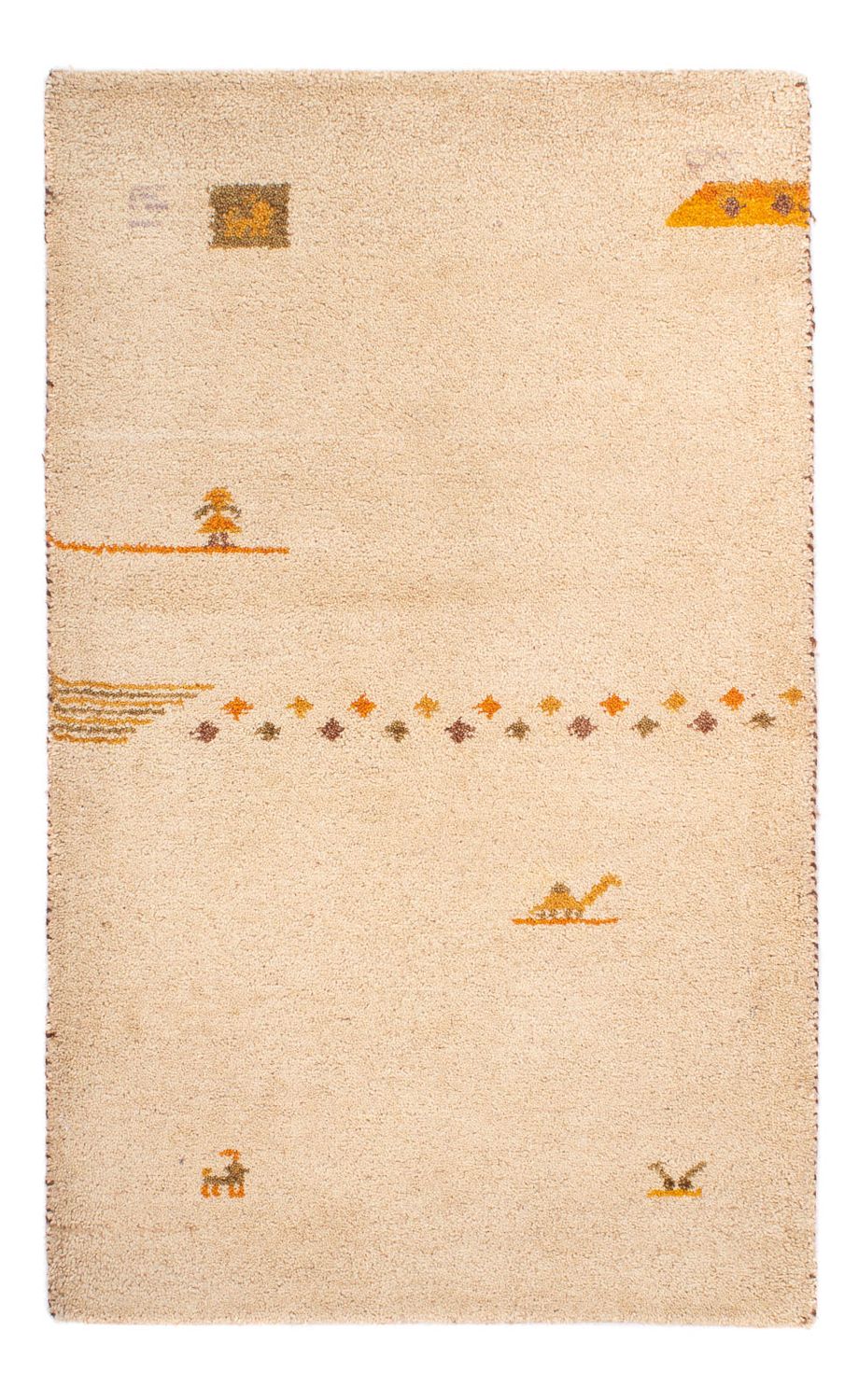 Gabbeh-tæppe - Indus - 120 x 70 cm - beige