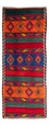 Løber Kelim-tæppe - gammelt - 360 x 150 cm - flerfarvet