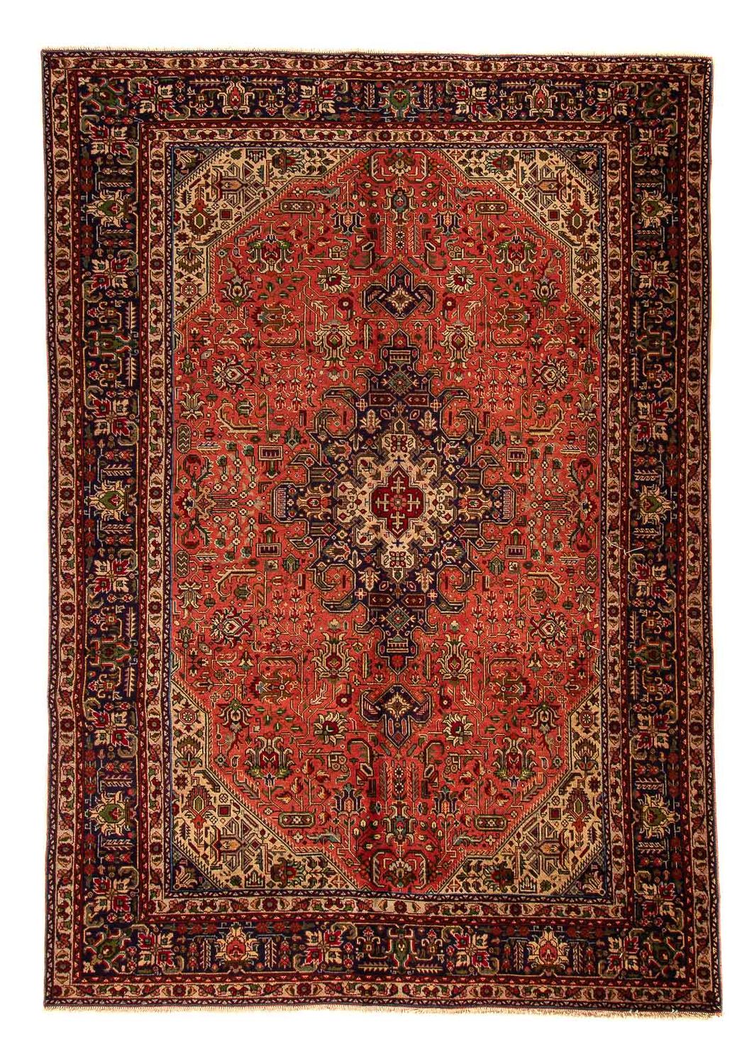Persisk tæppe - Tabriz - 295 x 195 cm - lysrød