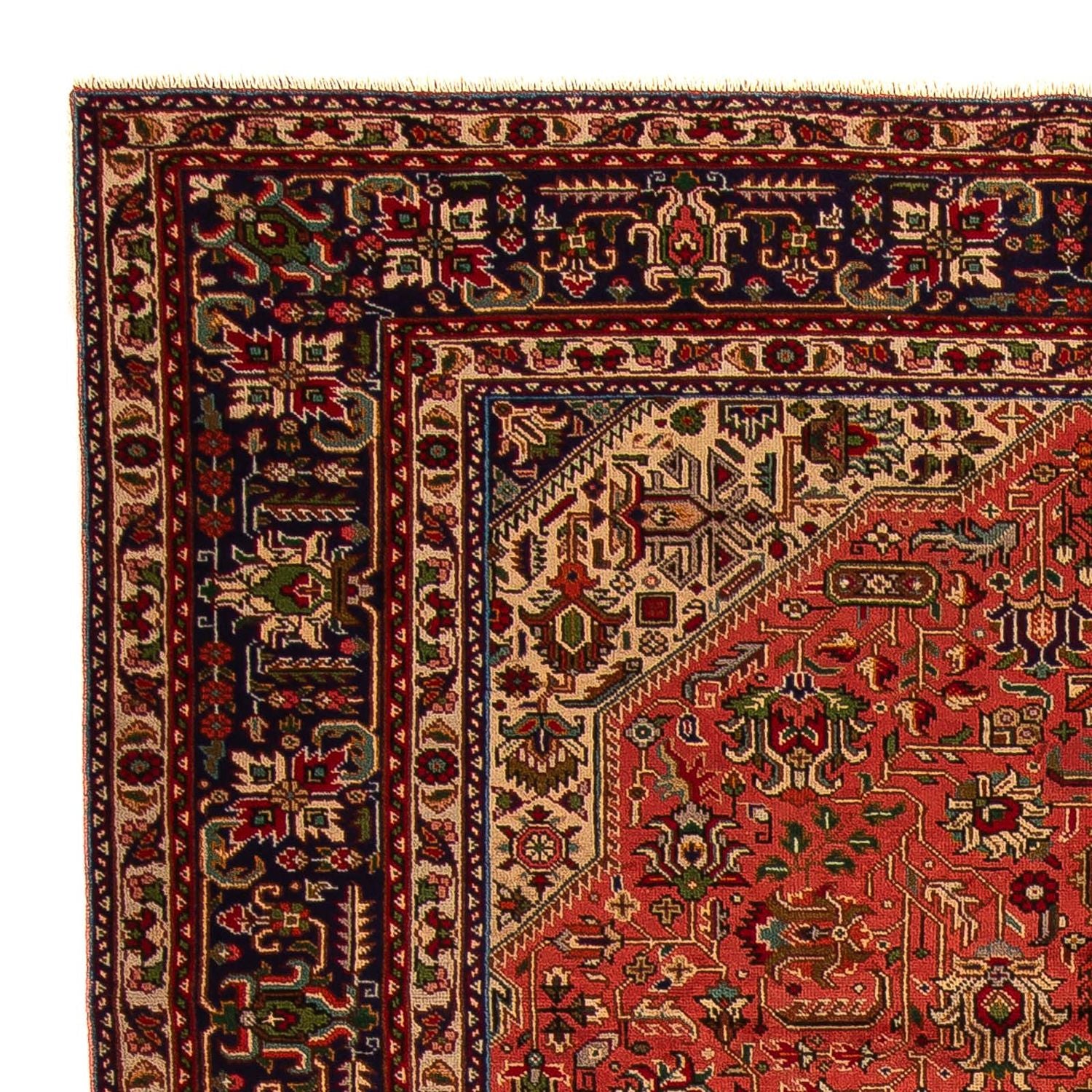Persisk tæppe - Tabriz - 295 x 195 cm - lysrød