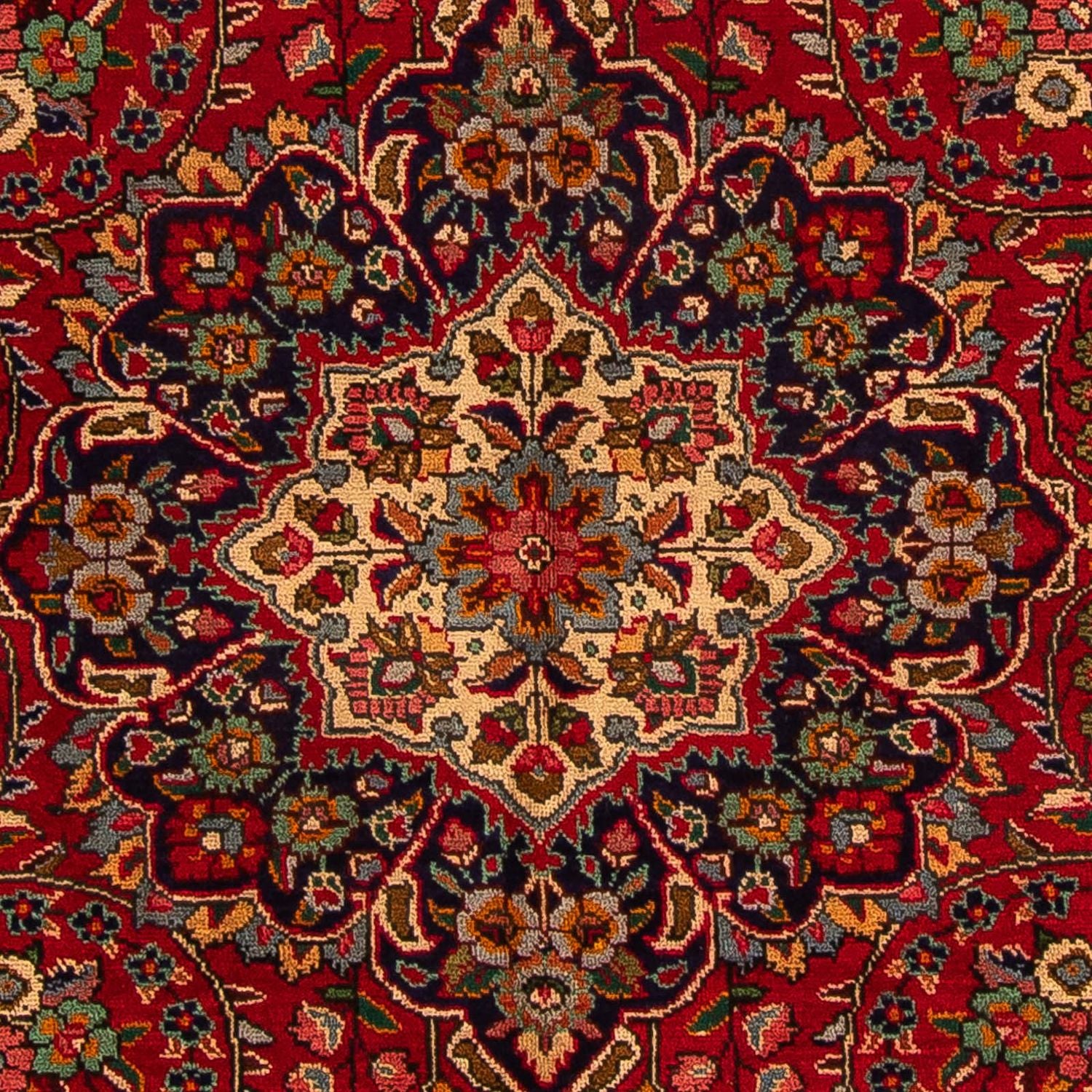 Persisk tæppe - Tabriz - 314 x 203 cm - mørkerød