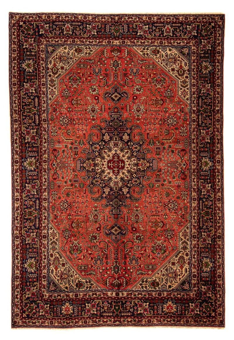 Persisk tæppe - Tabriz - 295 x 195 cm - lysrød