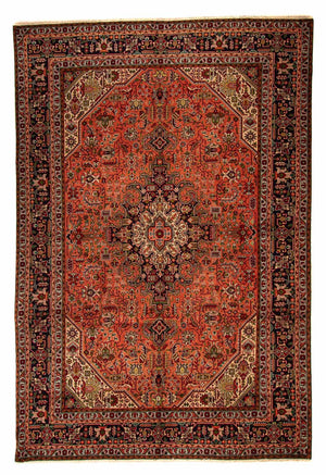 Persisk tæppe - Tabriz - 295 x 195 cm - lysrød