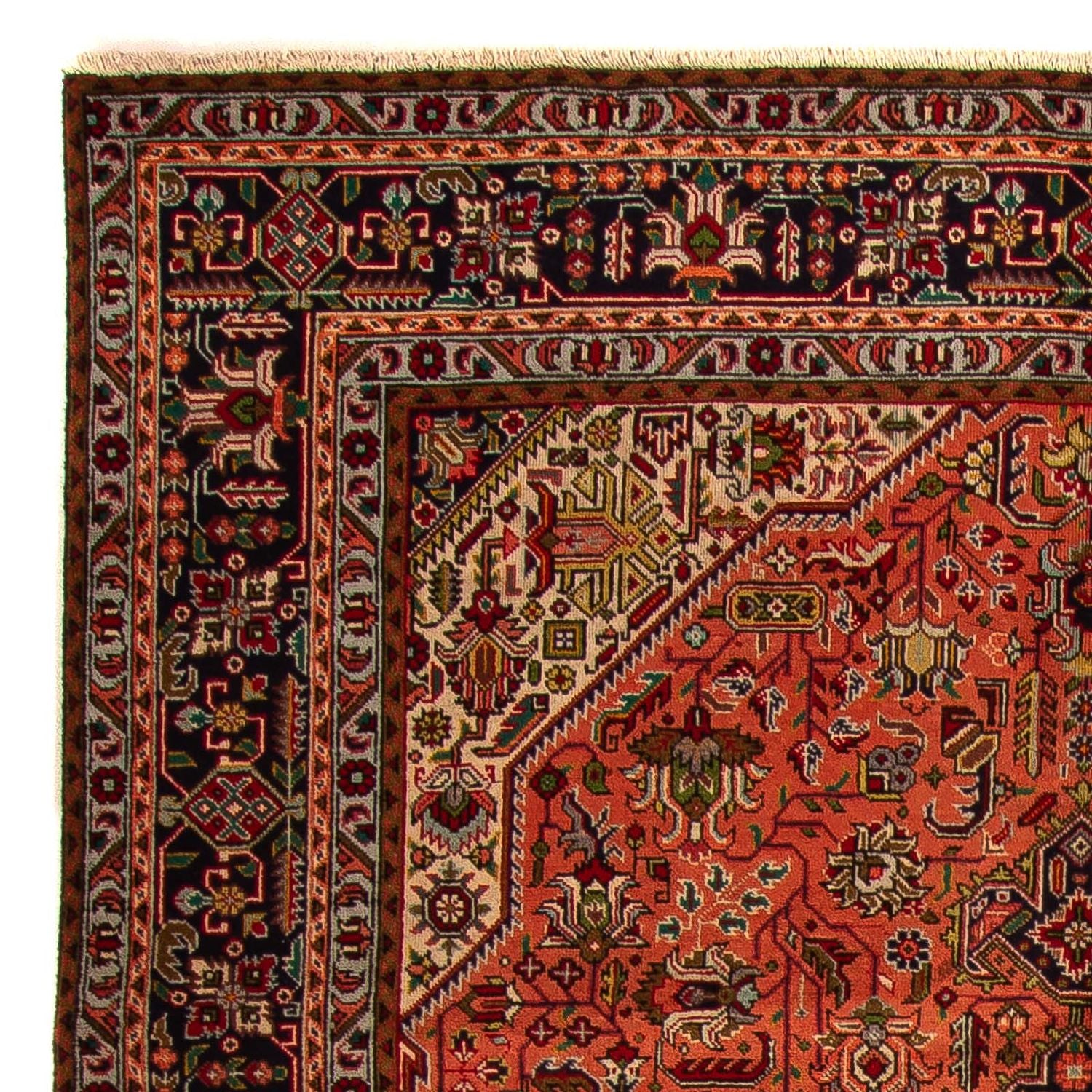 Persisk tæppe - Tabriz - 295 x 195 cm - lysrød