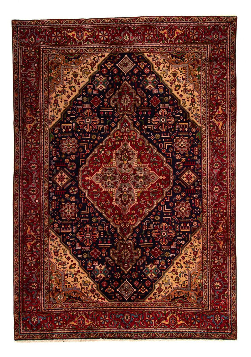 Persisk tæppe - Tabriz - 297 x 197 cm - mørkeblå