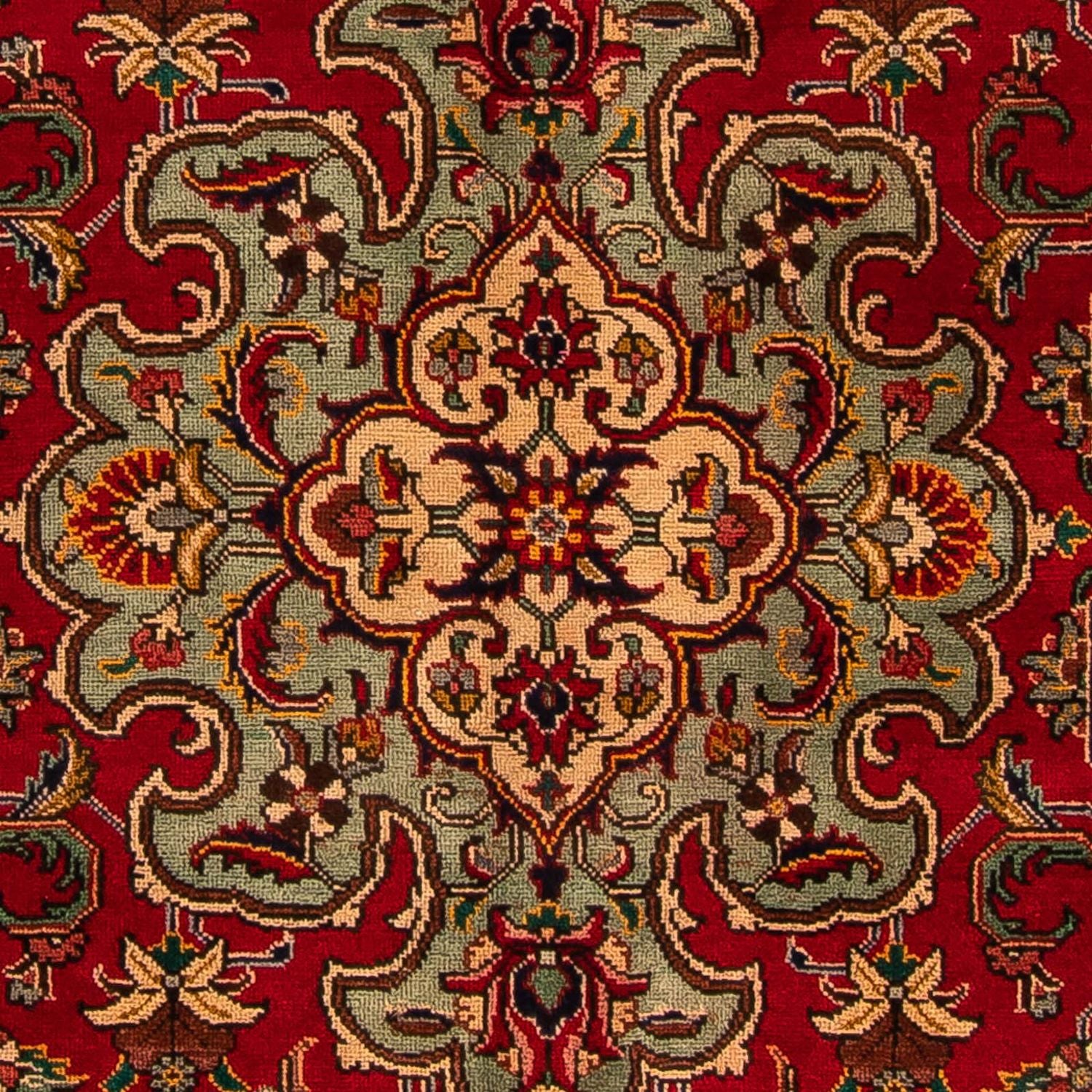 Persisk tæppe - Tabriz - 300 x 203 cm - mørkerød