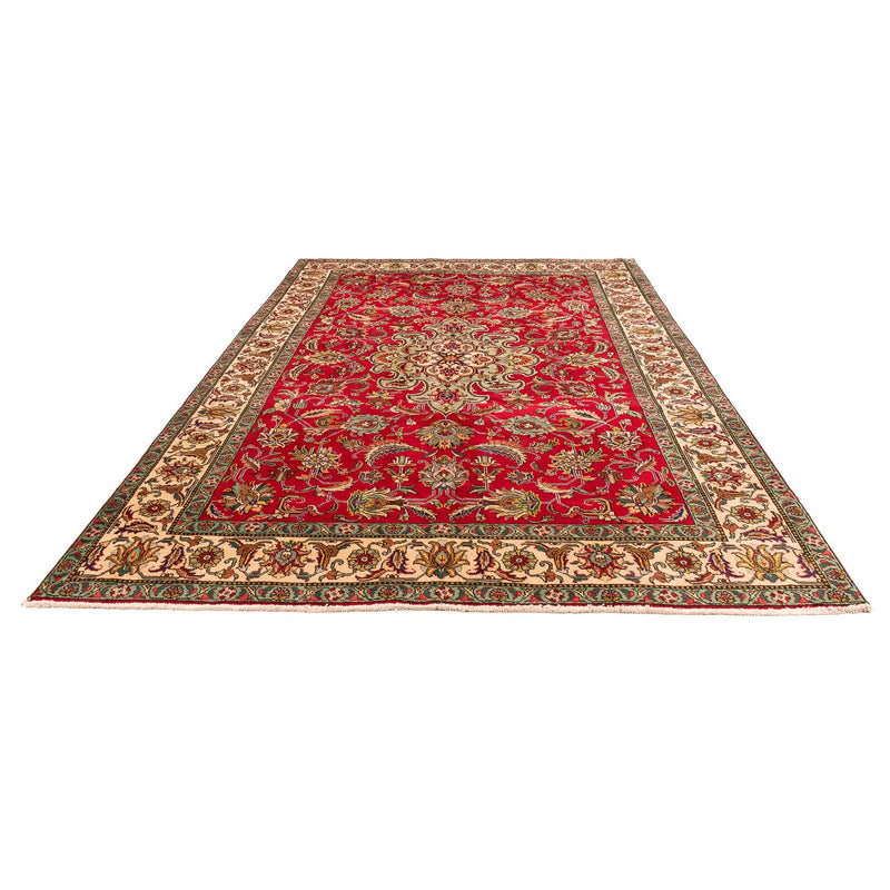 Persisk tæppe - Tabriz - 300 x 203 cm - mørkerød