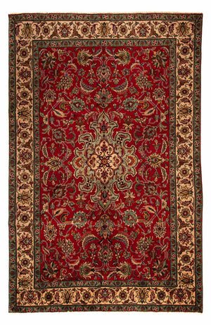 Persisk tæppe - Tabriz - 305 x 200 cm - mørkerød