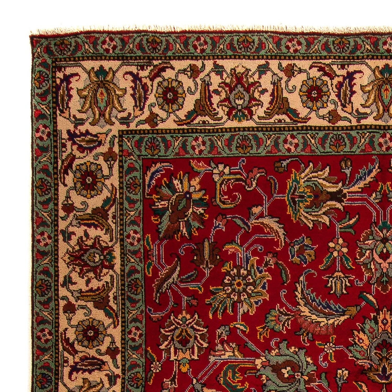 Persisk tæppe - Tabriz - 305 x 200 cm - mørkerød