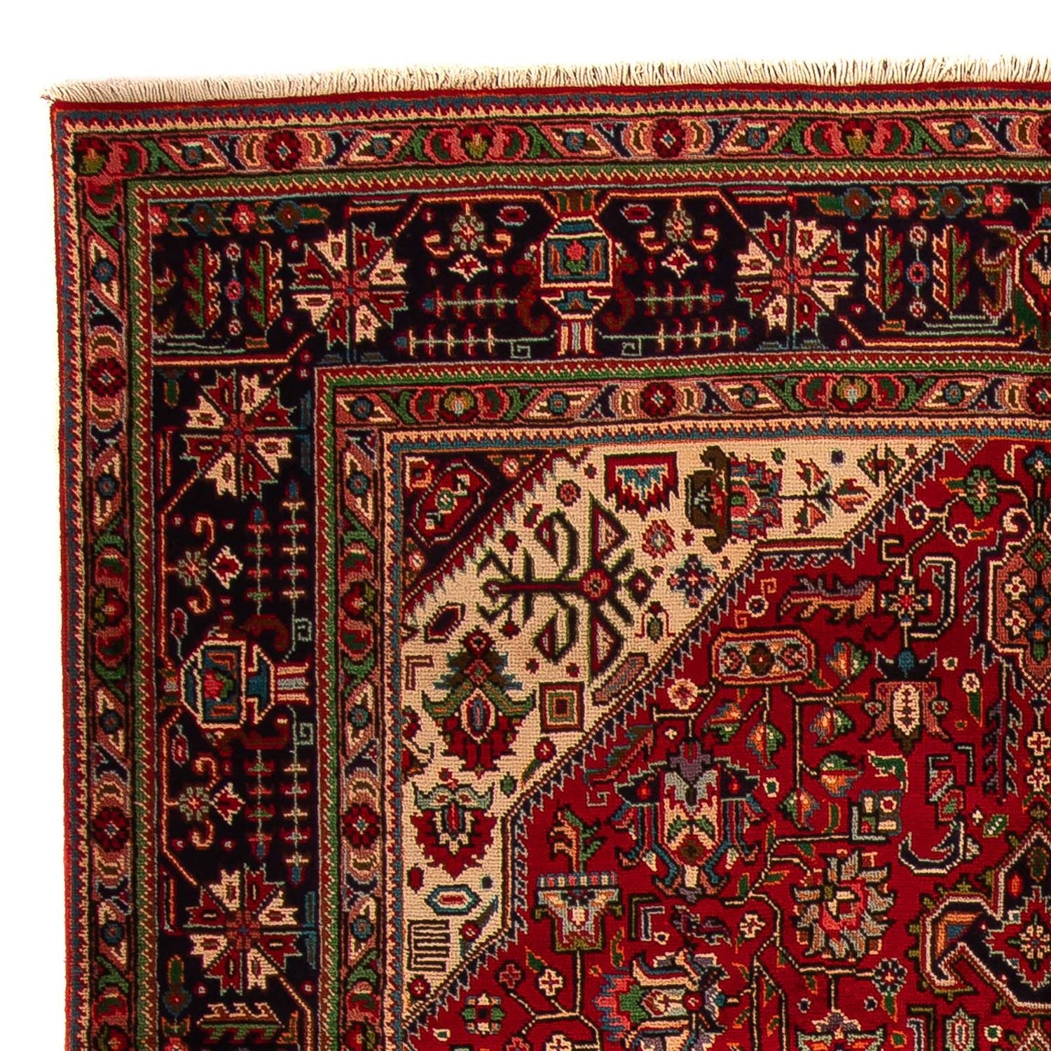 Persisk tæppe - Tabriz - 295 x 195 cm - mørkerød