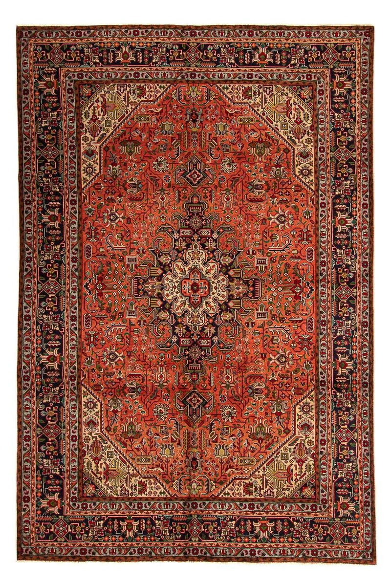 Persisk tæppe - Tabriz - 295 x 195 cm - lysrød