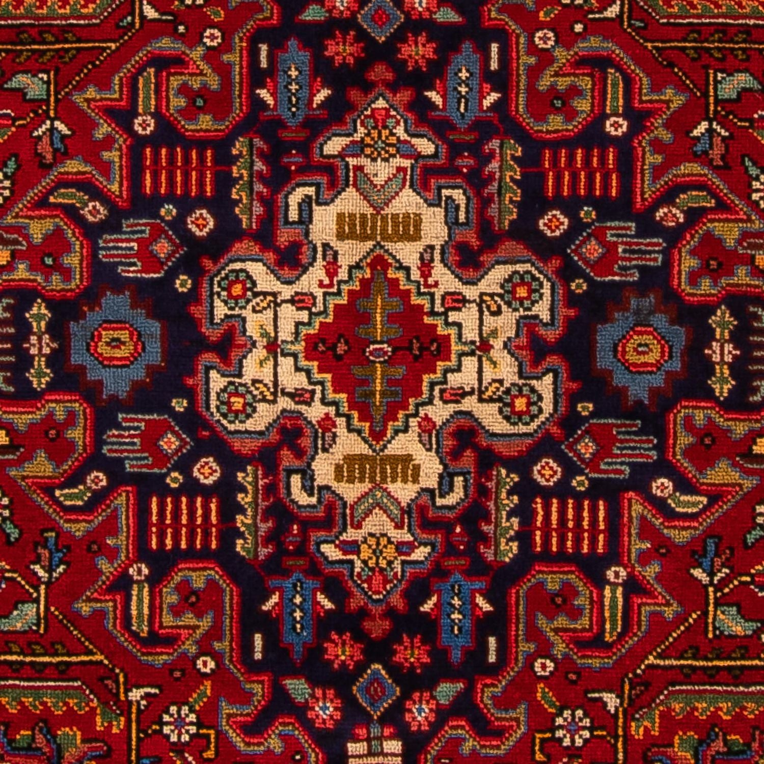 Persisk tæppe - Tabriz - 290 x 200 cm - mørkerød
