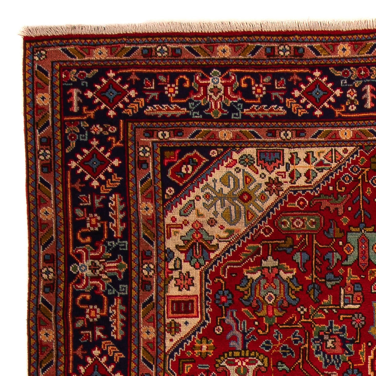 Persisk tæppe - Tabriz - 290 x 200 cm - mørkerød
