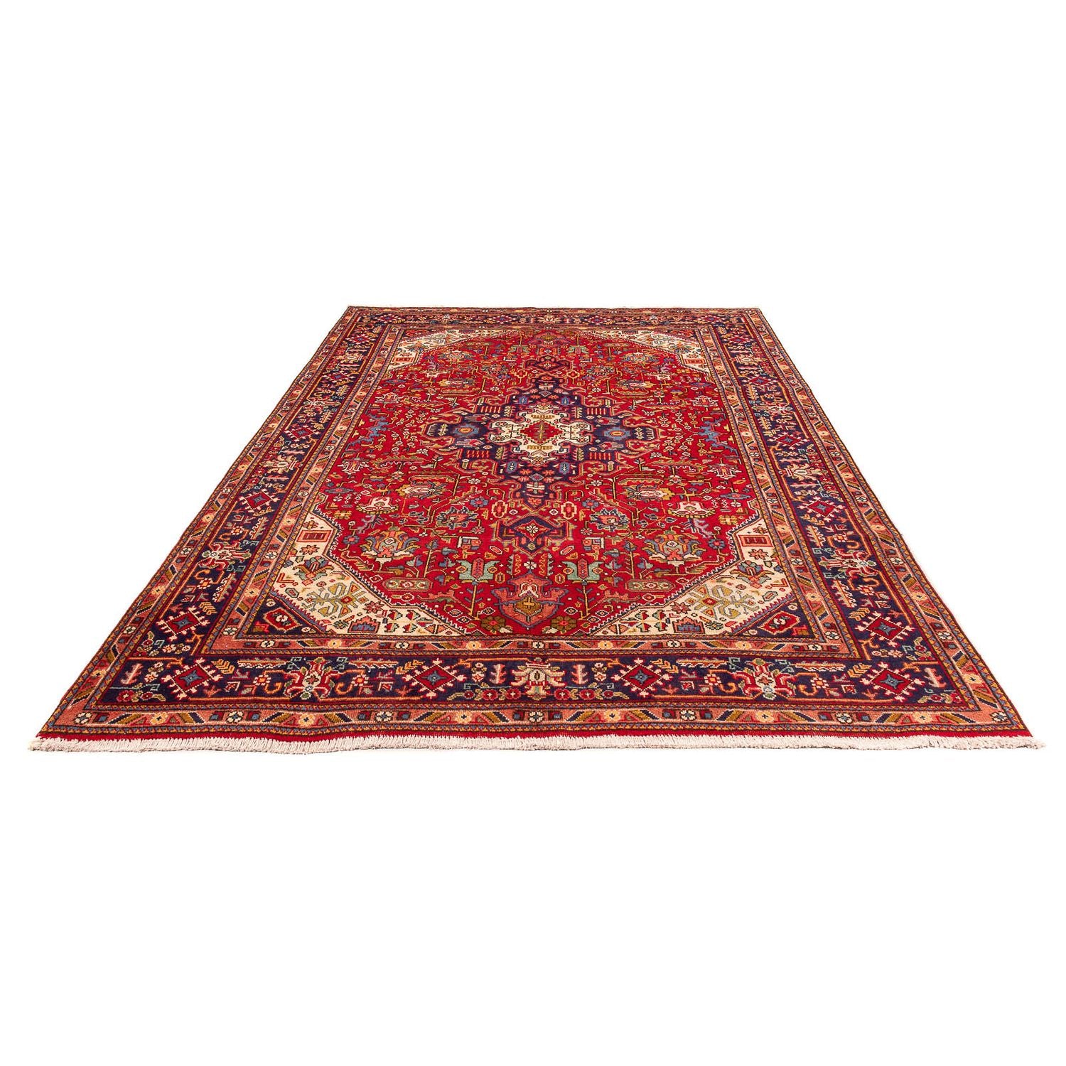Persisk tæppe - Tabriz - 290 x 200 cm - mørkerød