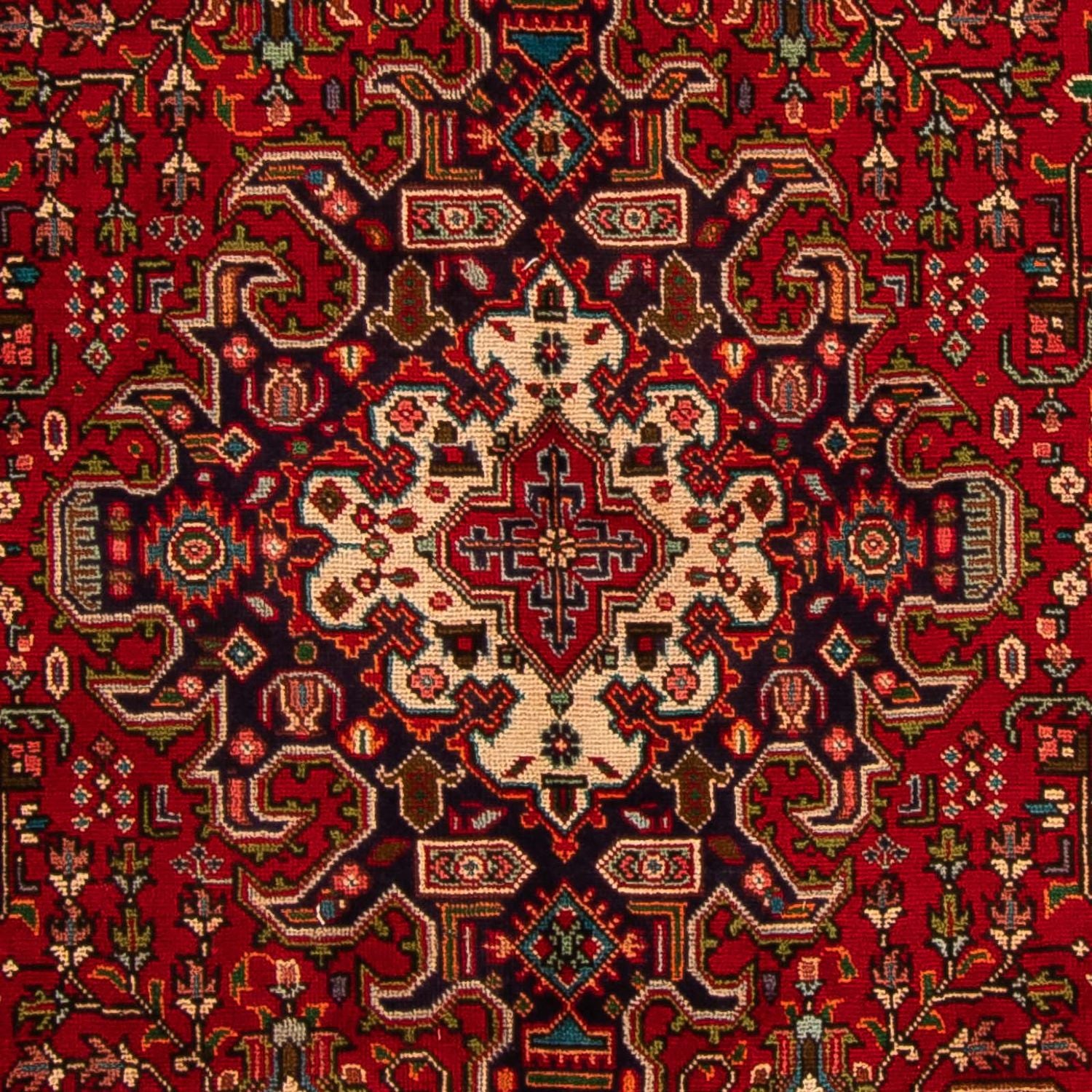 Persisk tæppe - Tabriz - 297 x 195 cm - mørkerød