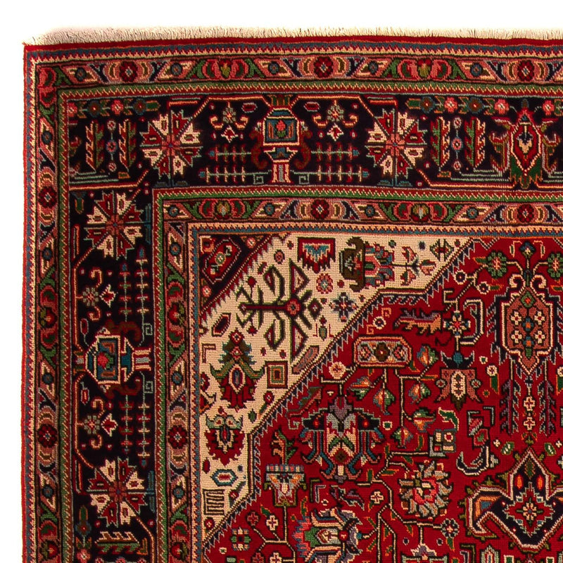 Persisk tæppe - Tabriz - 297 x 195 cm - mørkerød
