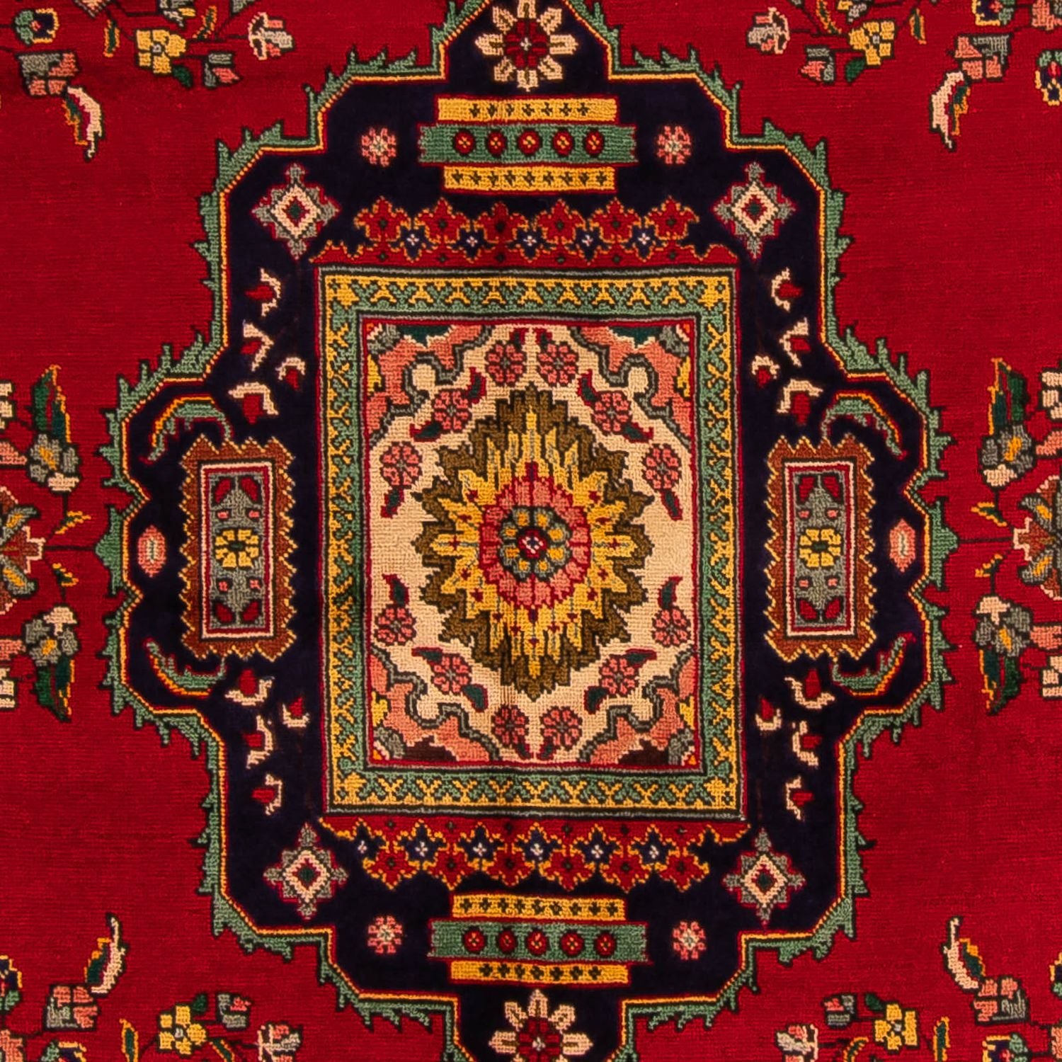 Persisk tæppe - Tabriz - 297 x 197 cm - mørkerød
