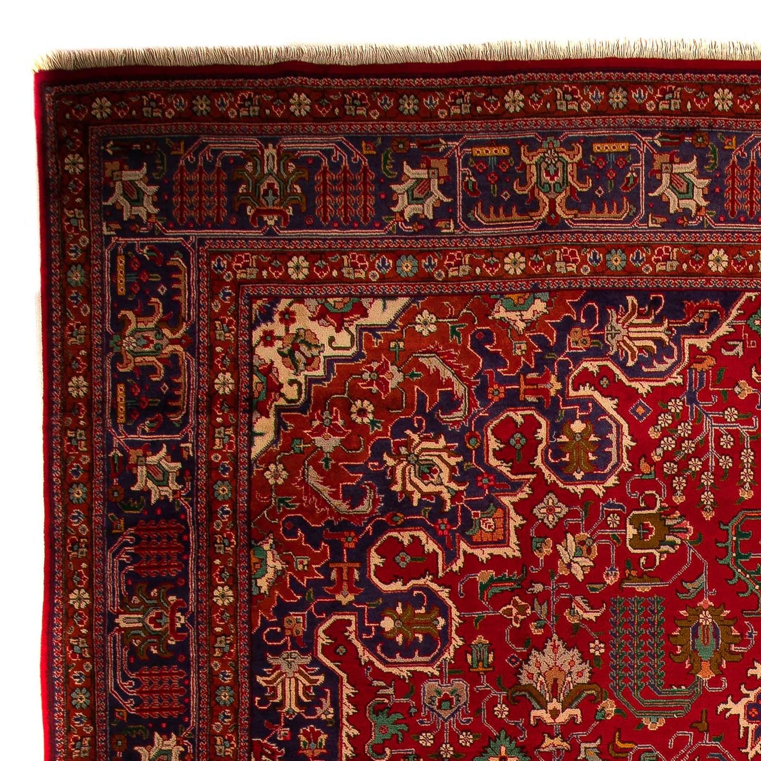 Persisk tæppe - Tabriz - 400 x 288 cm - lysrød