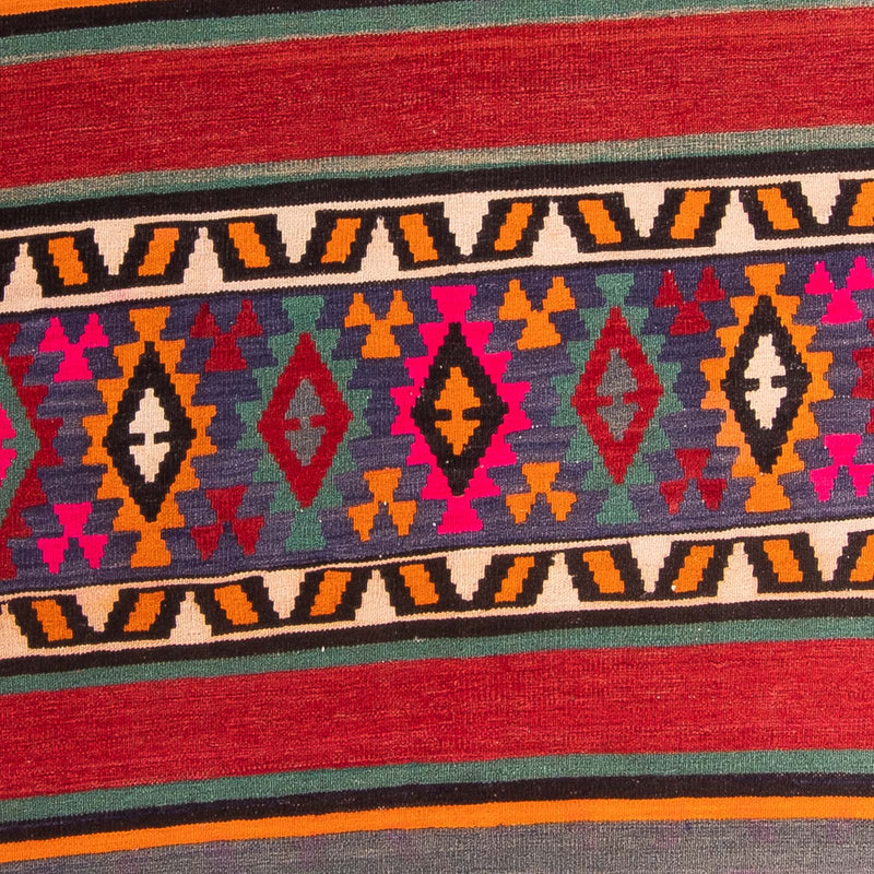 Løber Kelim-tæppe - gammelt - 370 x 145 cm - flerfarvet