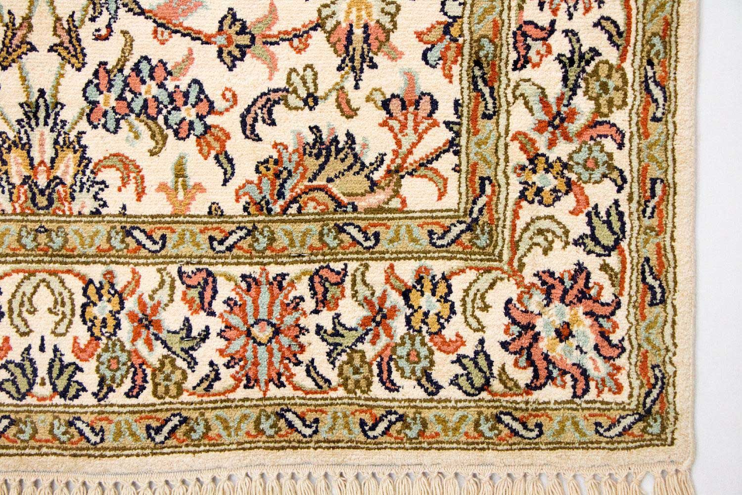Silketæppe - Kashmir Silk - 127 x 74 cm - beige