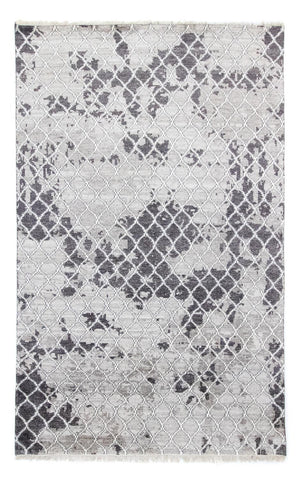 Designer tæppe - 271 x 181 cm - sølv