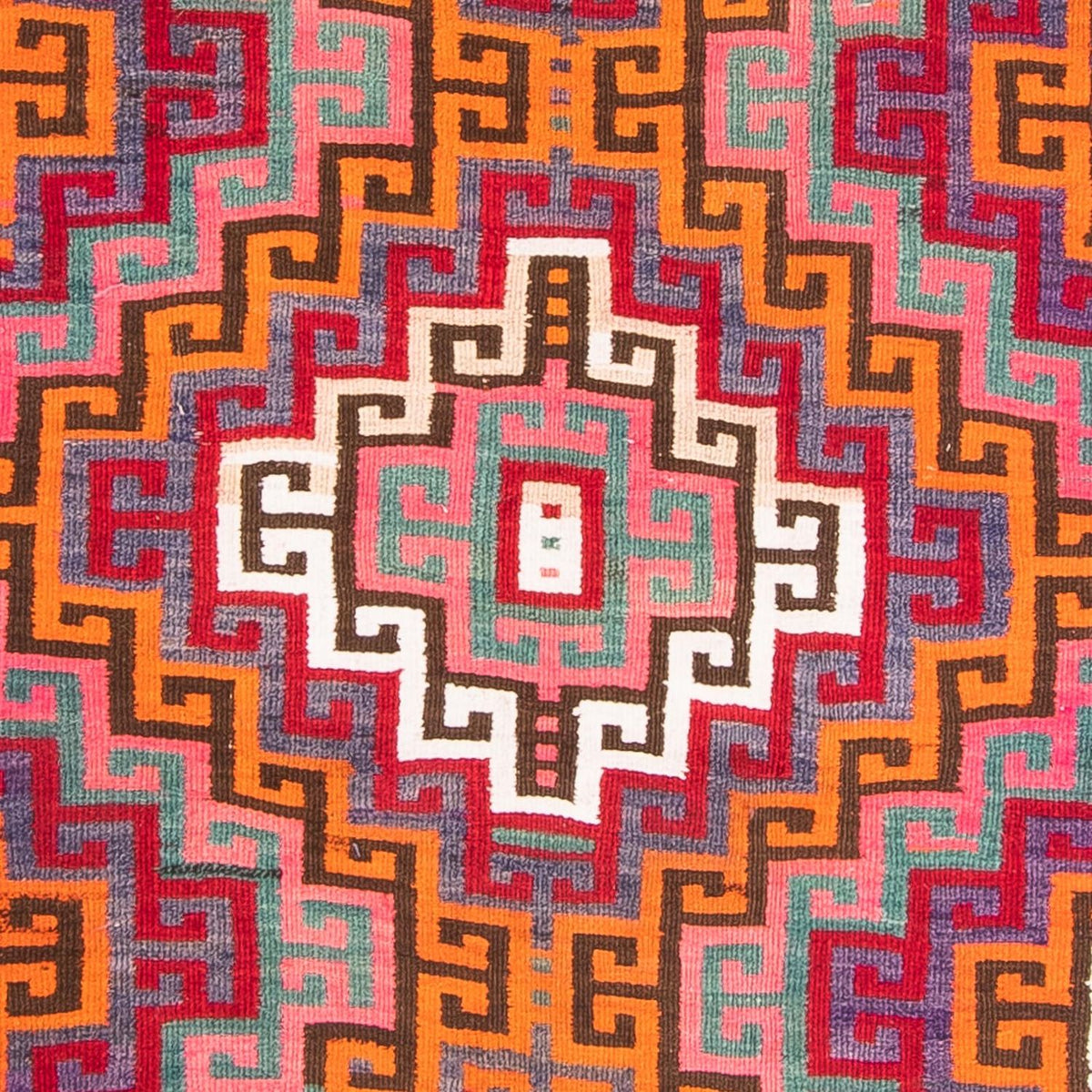 Løber Kelim-tæppe - gammelt - 320 x 135 cm - flerfarvet