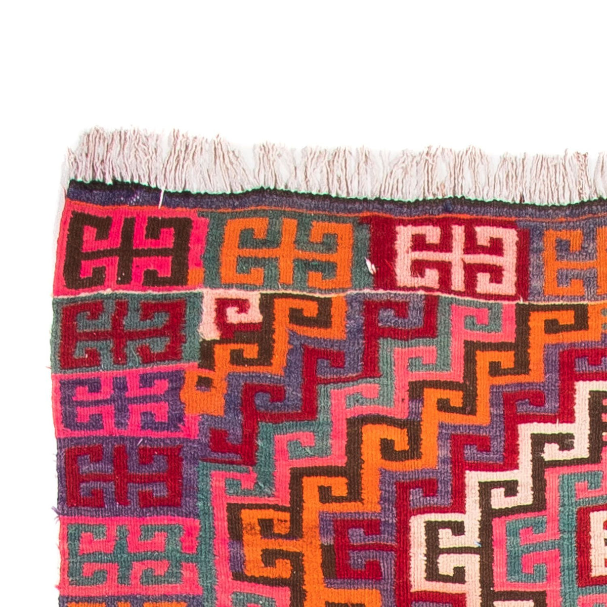 Løber Kelim-tæppe - gammelt - 320 x 135 cm - flerfarvet