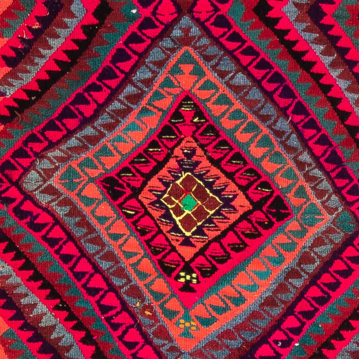 Løber Kelim-tæppe - gammelt - 380 x 120 cm - flerfarvet