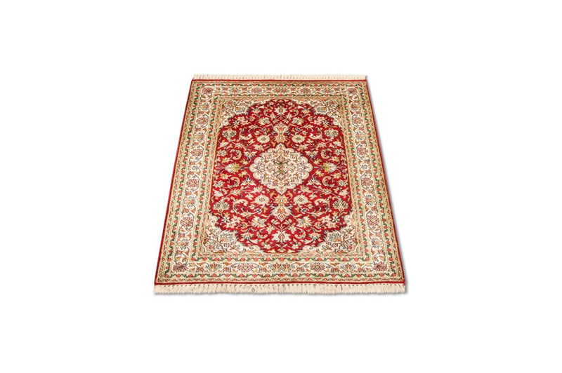 Silketæppe - Kashmir Silk - 120 x 80 cm - rød